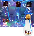 光るディズニー電球ボトル500ml
