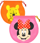 ディズニー顔柄まんまる巾着
