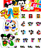 ディズニーアルファベットシール